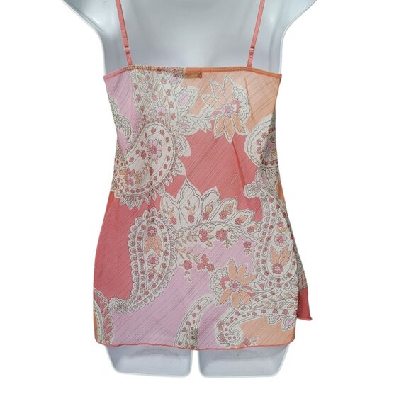 Vtg Y2k Babydoll Top Whimsical Boho Fairy Pink Glitter Coquette Feminine Dainty - Picture 9 of 15